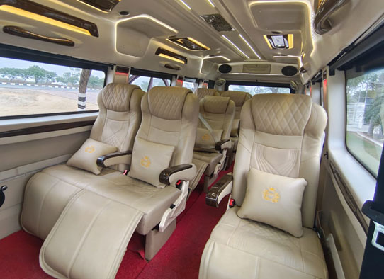 9 seater force urbania van with 1x1 seats on rent in delhi gurgaon