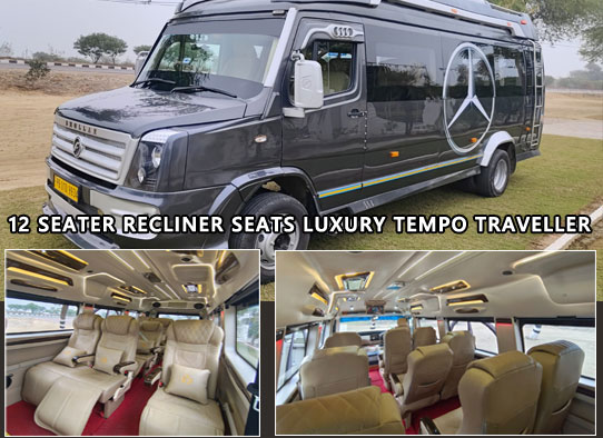 8 seater deluxe 1x1 maharaja tempo traveller hire gurgaon delhi