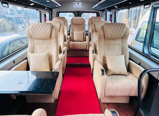 force urbania luxury van with 1x1 modified seats van hire in delhi gurgaon