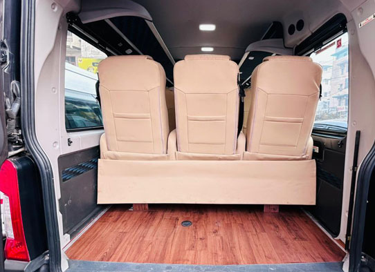 force urbania luxury van with 1x1 modified seats van hire in delhi gurgaon